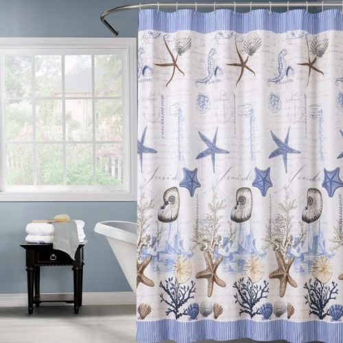 וילון אמבטיה בעיצוב אלמוגים