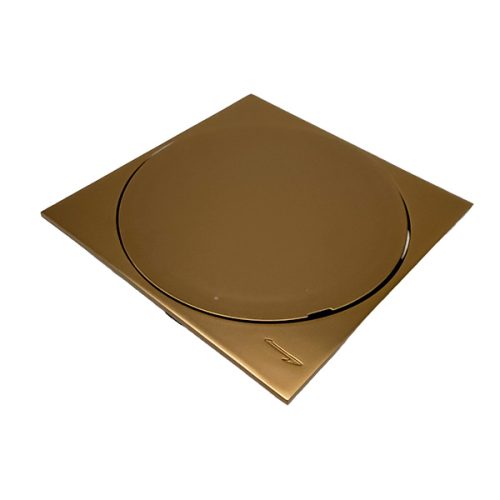 סטיל - מכסה מרובע למאסף נקז מים בגימור רוזגולד